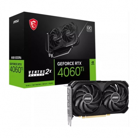 Placa video MSI GeForce RTX 4060 Ti VENTUS OC Black 2X 8GB GDDR6 128-bit DLSS 3.0