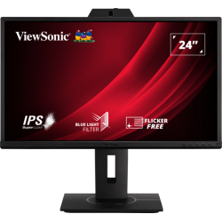 Monitor IPS LED ViewSonic 23.8" VG2440V, Full HD (1920 x 1080), VGA, HDMI, DisplayPort, Boxe, Camera WEB, Pivot (Negru)